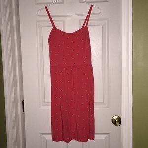 Super cute orange dress with yellow flowers M